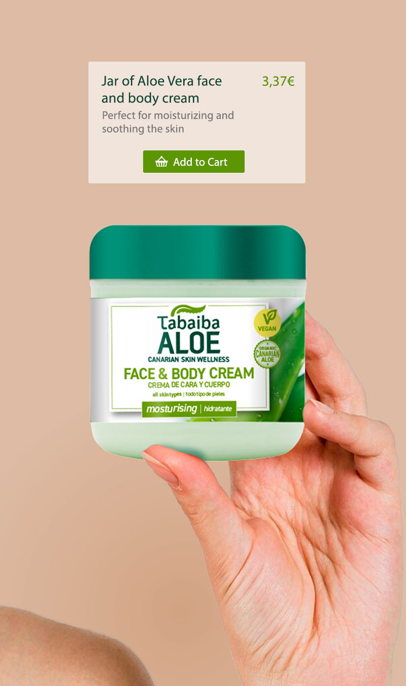 Jar of Aloe Vera face and body cream